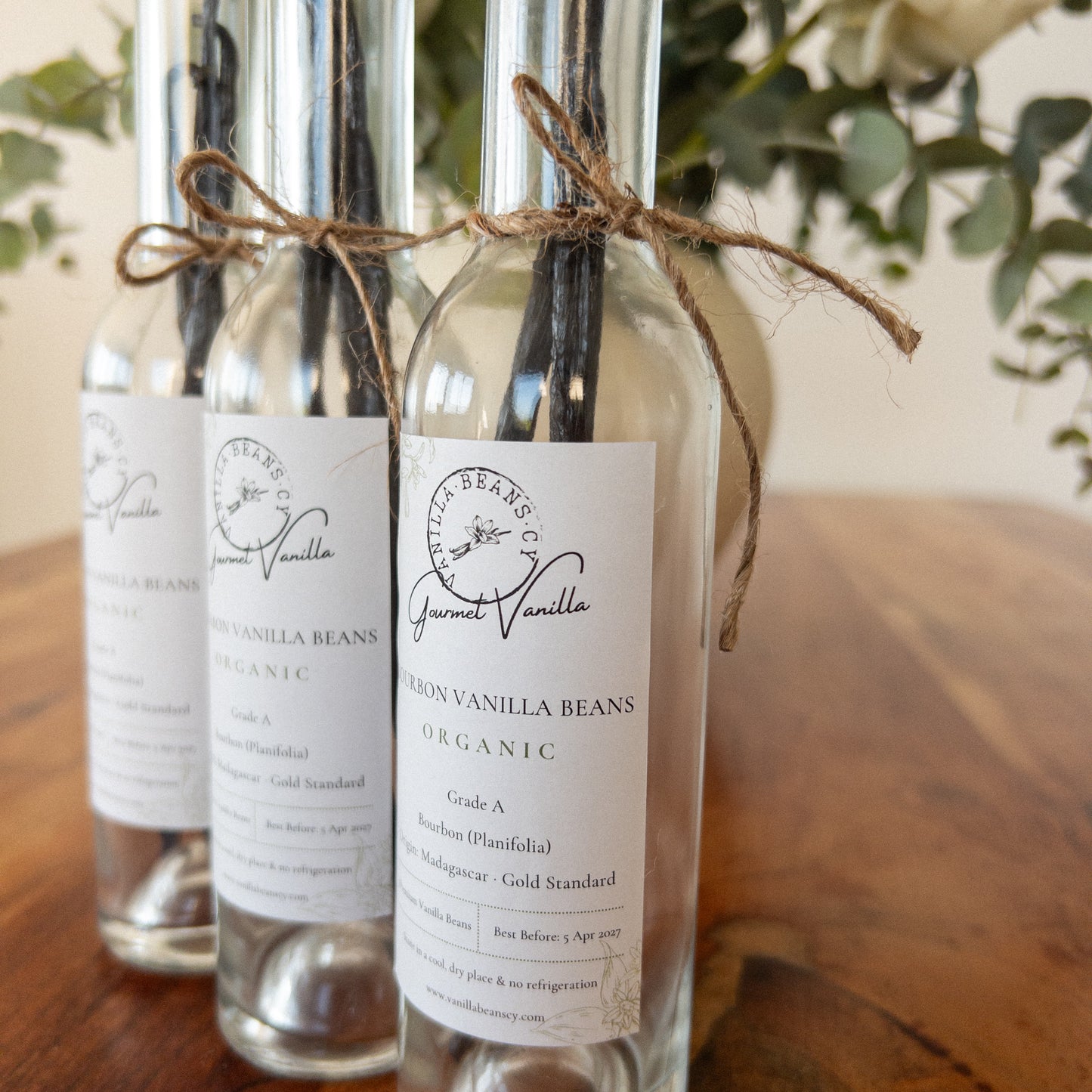 🧁 Gourmet Starter Bottle - Premium Organic Madagascar Bourbon Vanilla Beans Grade A (3 pcs / ~17g)