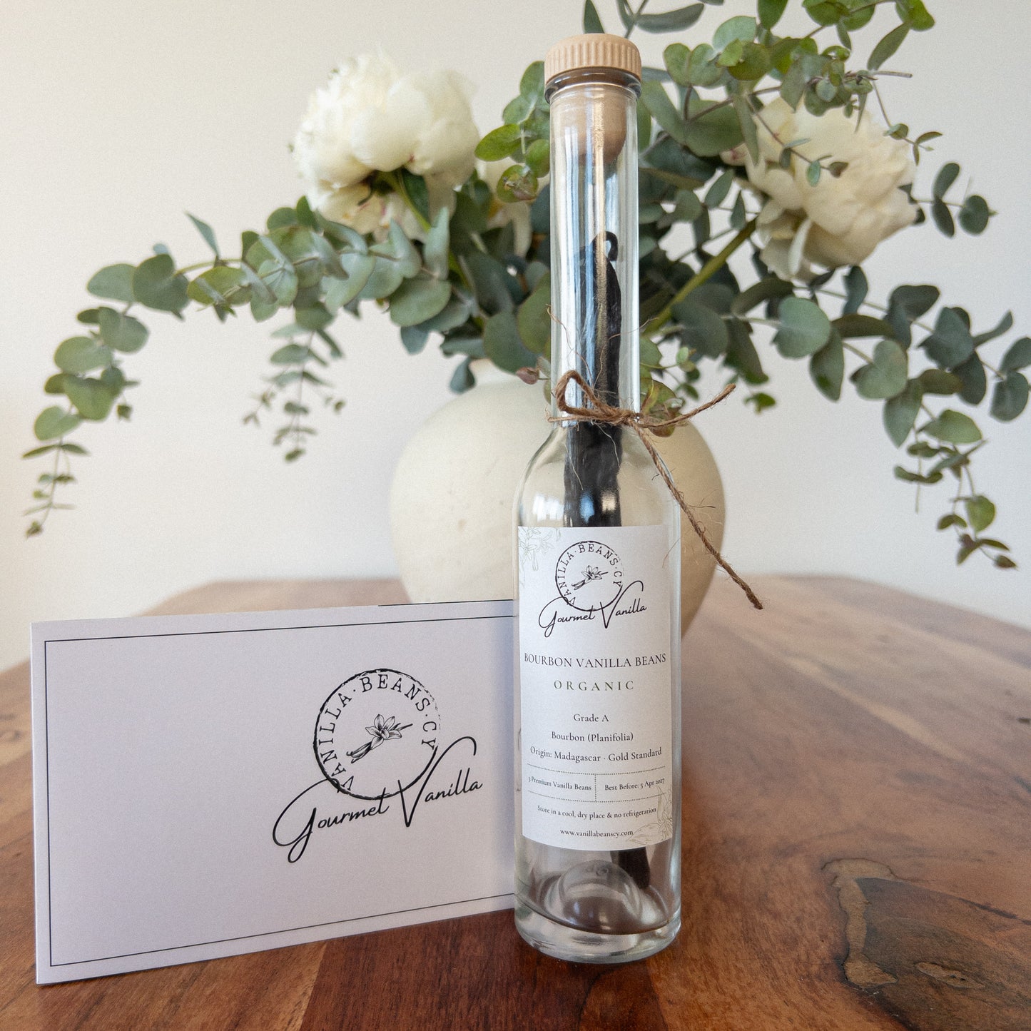 🧁 Gourmet Starter Bottle - Premium Organic Madagascar Bourbon Vanilla Beans Grade A (3 pcs / ~17g)
