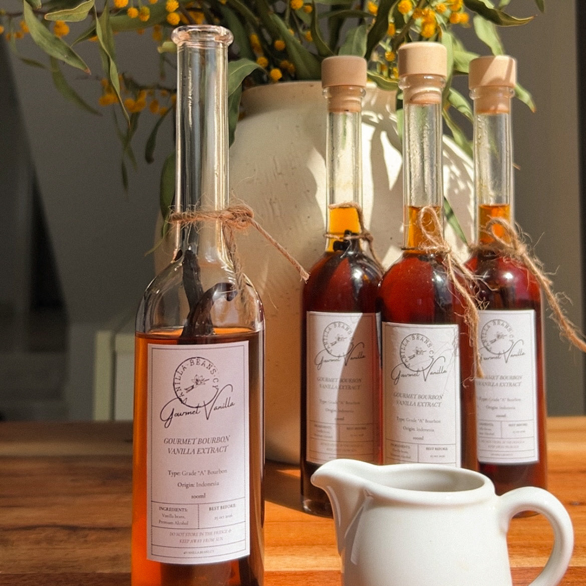 NEW! Raw Bourbon Vanilla Extract with Whole Bean (~100ml)