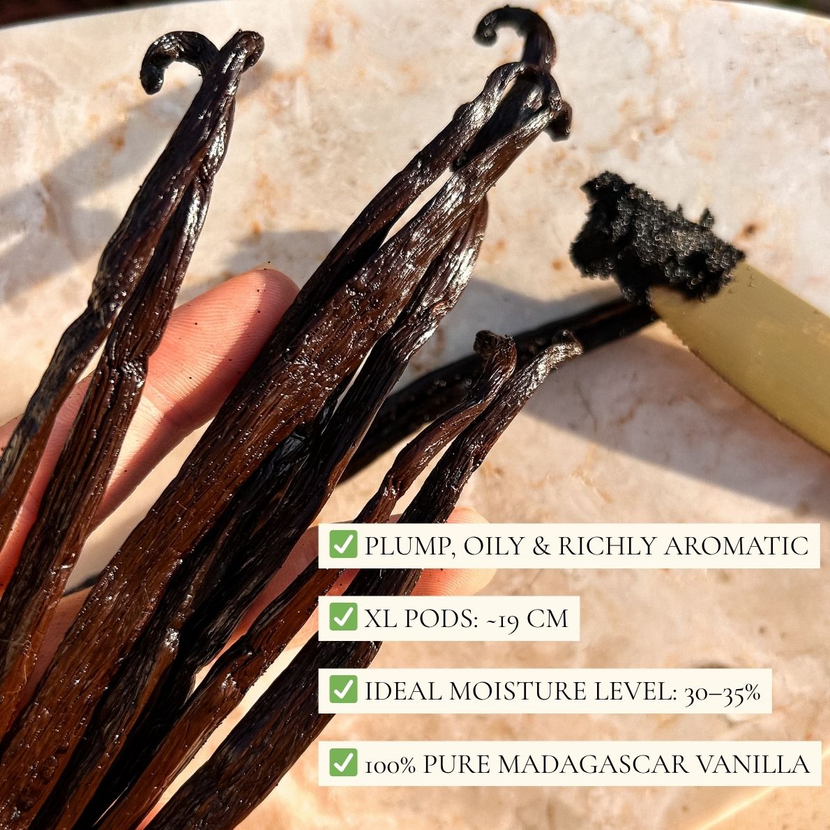 🍰 Premium Organic Madagascar Bourbon Vanilla Beans (10 pcs/~50g)