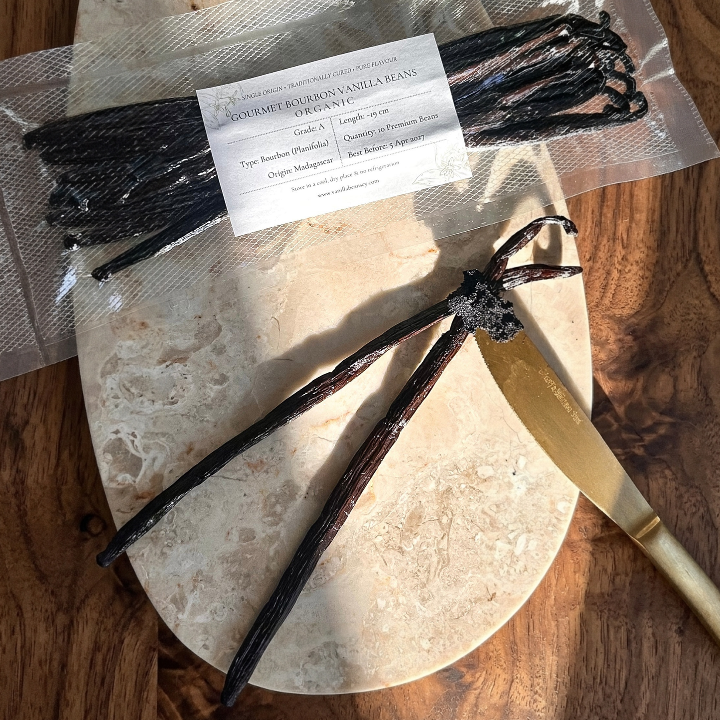 🍰 Premium Organic Madagascar Bourbon Vanilla Beans (10 pcs/~50g).